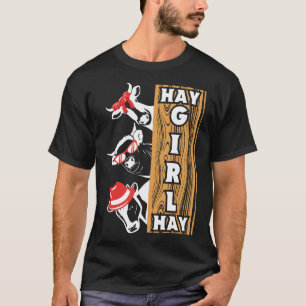 Camiseta Feno Garota Feno Vacas Conquistador Vaca Homen