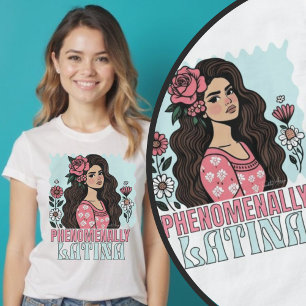 Camiseta Fenomenalmente Latina Boho Floral Mulher