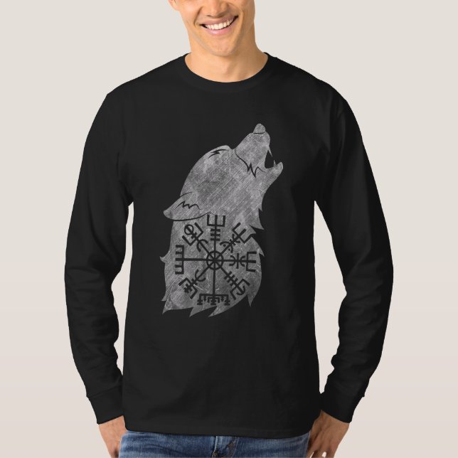 Camiseta Fenrir Fenrir Wolf De Odin Vikings Asgard Valhalla (Frente)