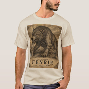 Camiseta Fenrir O Grande Lobo Mitologia Nórdica