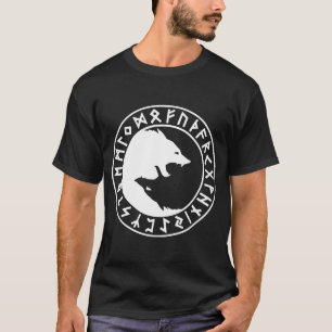 Camiseta FENRIR que ying yang aos noruegueses Odin Viking