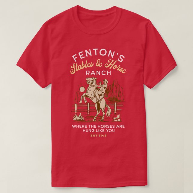 Camiseta Fentons Stables Horse Ranch (Frente do Design)