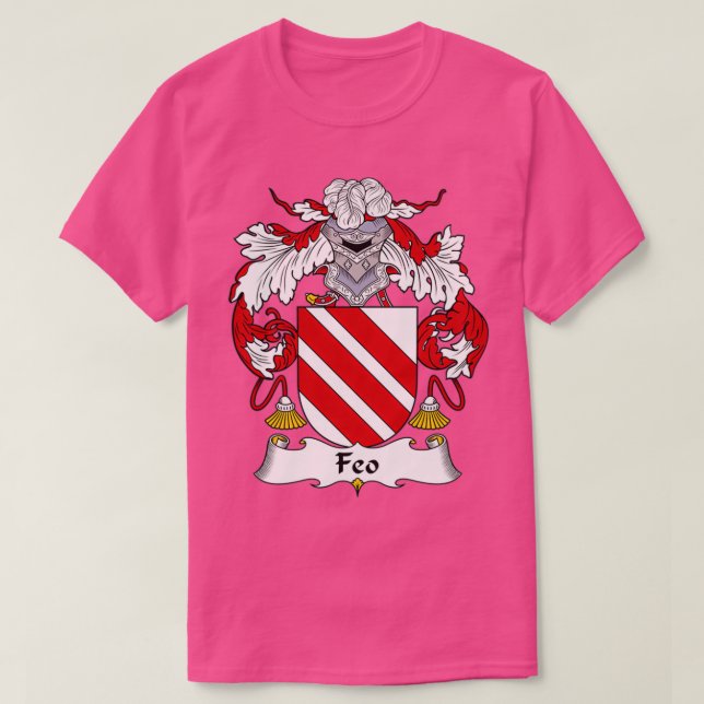 Camiseta Feo Casaco da Guarda Familiar de Armas (Frente do Design)