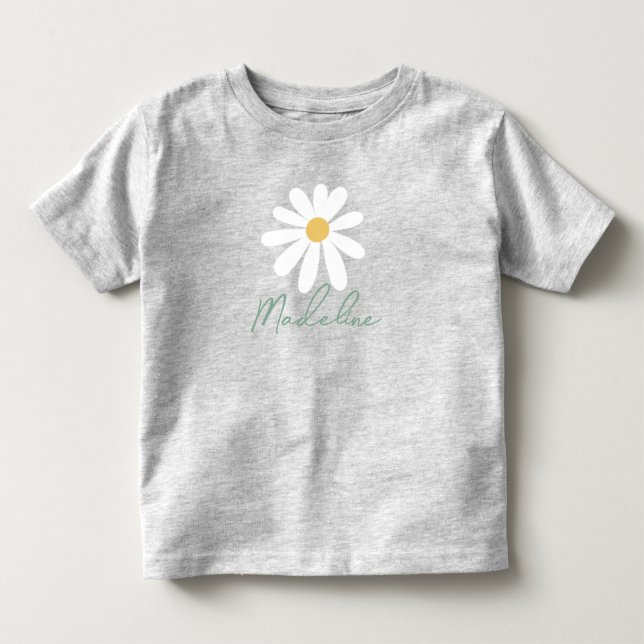 Camiseta Fera Margarida Flor Silvestre Aniversário de 1 ano (Frente)