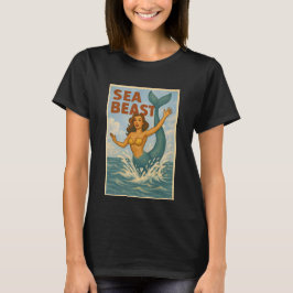 Camiseta Fera Marinha Mermaid Retro | Vida Divertida na Pra
