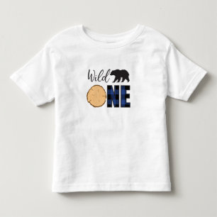 Camiseta Fera Solitária Urso Preto Xadrez Azul 1º Aniversár