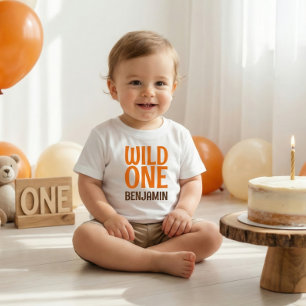 Camiseta Fera Um Aniversário de 1 Ano Nome
