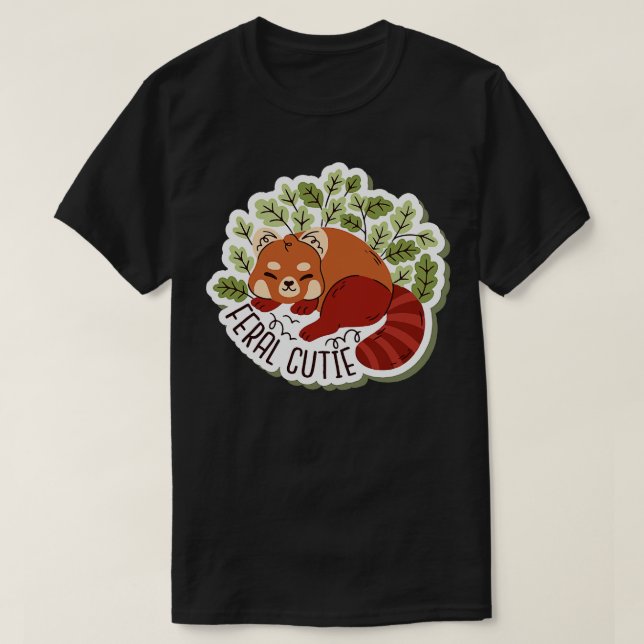Camiseta Feral Cutie Red Panda (Frente do Design)
