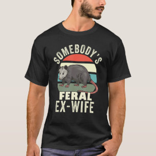 Camiseta Feral Ex-Esposa Funny Divorce Retro Feral