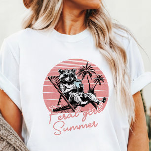 Camiseta Feral Girl Summer Raccoon