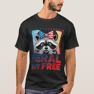 Camiseta Feral mas verão guaxinim fogos de artifício 4 de j