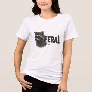 Camiseta Feral Raccoon Cute Mas Feral Funny Mem Raccoon Lov