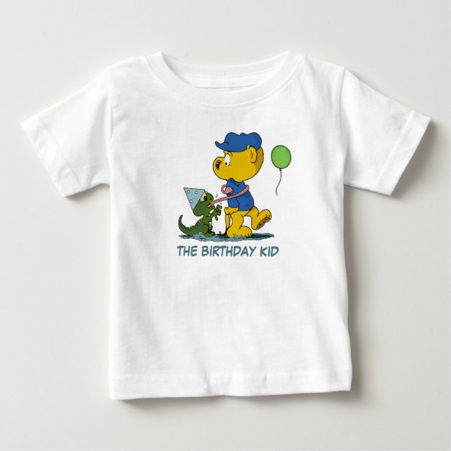 Camiseta Ferald e o bebê Lizard Birthday Kid (Frente)