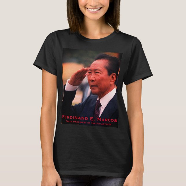 Camiseta Ferdinand Marcos, Décimo Presidente das Filipinas (Frente)