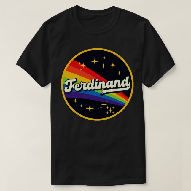 Camiseta Ferdinand Rainbow In Space Vintage Style (Frente do Design)