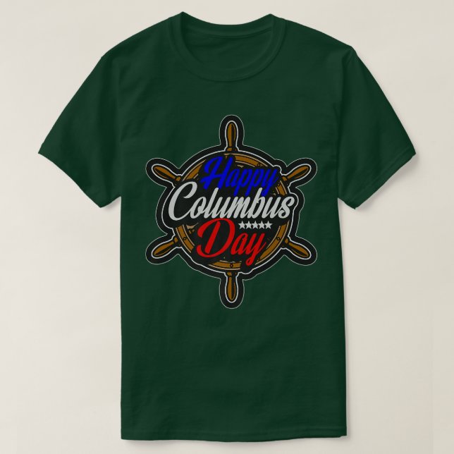 Camiseta Feriado Americano do Dia de Colombo (Frente do Design)