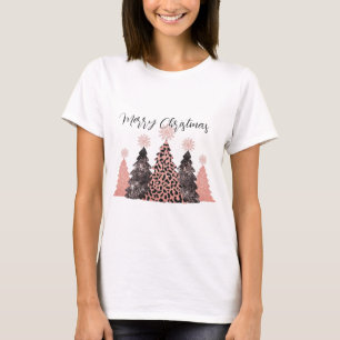 Camiseta Feriado bonito Preto Feliz das Árvores de Natal