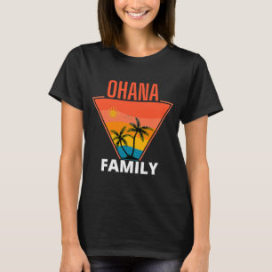 Camiseta Feriado da Família Retro Ohana Hawaii 70s