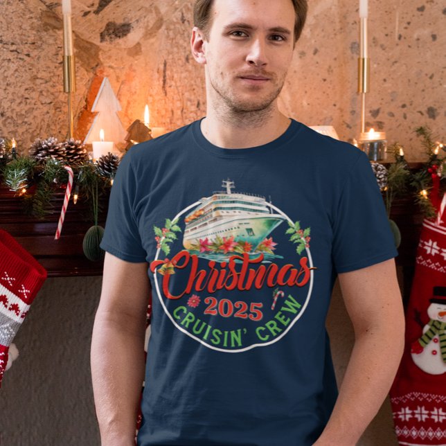 Camiseta Feriado da Tripulação em Cruzeiro de Natal (Criador carregado)