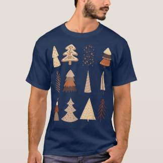 Camiseta Feriado das Árvores de Natal Bonito Feliz Natal Na