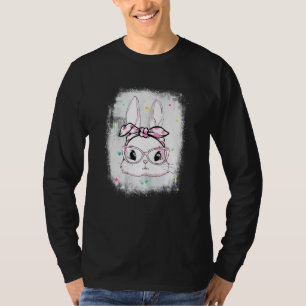 Camiseta Feriado de Bolinhas de rosto coelho e Páscoa