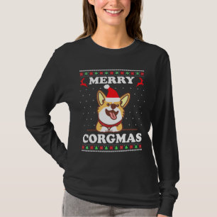 Camiseta Feriado de Cachorro de Corgi, Feliz de Natal