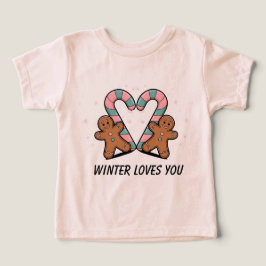 Camiseta Feriado de Candy Festivo Cane & Gingerbird