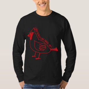 Camiseta Feriado de Cardeal de Pássaro Vermelho Cute, Estaç