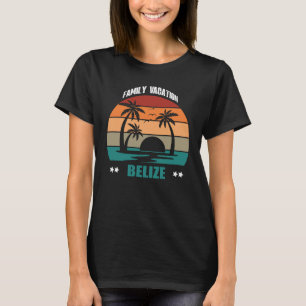 Camiseta Feriado de Combinação de Casais da Família Belize