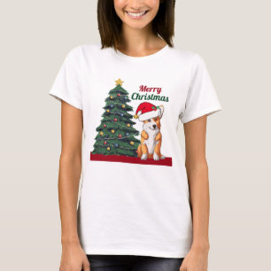 Camiseta Feriado de Feira de Natal Corgi