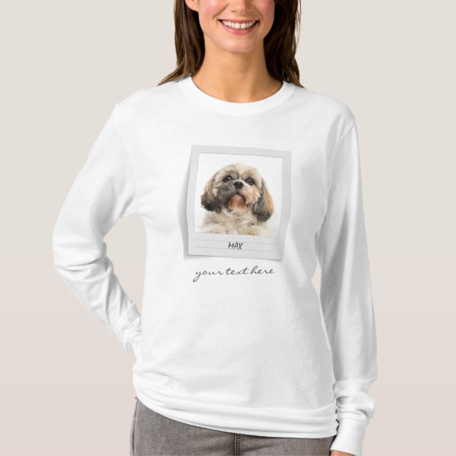 Camiseta Feriado de Foto de Pet Birthday Personalizado (Frente)