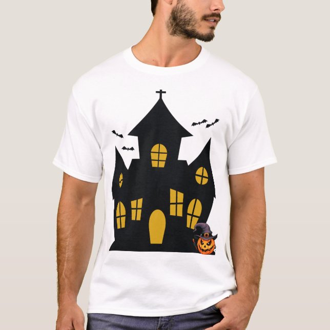 Camiseta Feriado de Halloween minimalista (Frente)