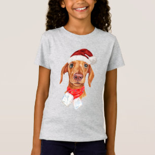 Camiseta Feriado de Natal de Cream Dachshund
