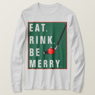 Camiseta Feriado de Natal de Hockey Engraçado