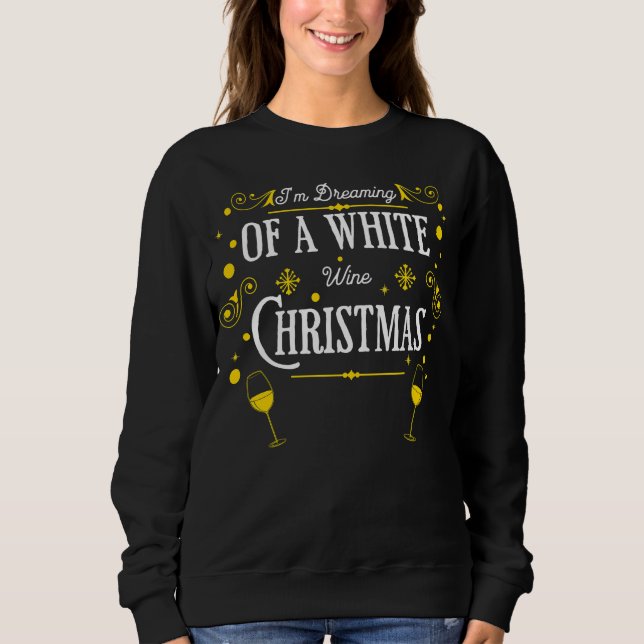 Camiseta Feriado de Natal de Vinho Branco (Frente)