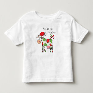 Camiseta Feriado de Natal do Cartoon Engraçado de Vaca