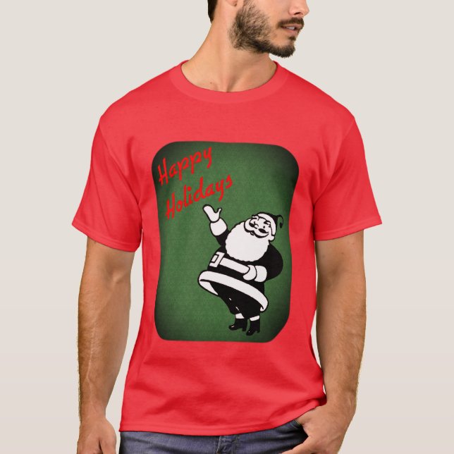 Camiseta Feriado de Natal do Papai Noel (Frente)