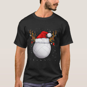 Camiseta Feriado de Natal do Santa Hat, Funny Voleibol