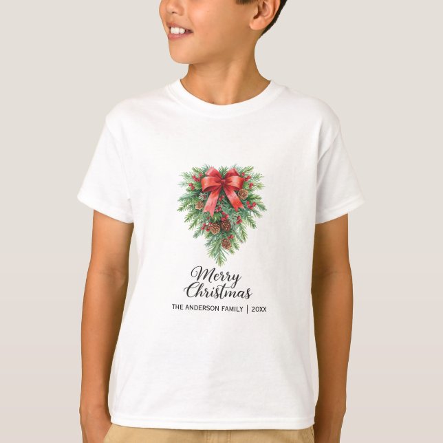 Camiseta Feriado de Natal Elegante (Frente)