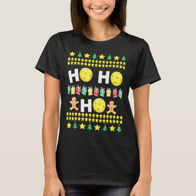 Camiseta Feriado de Natal Feio de Pickleball (Frente)