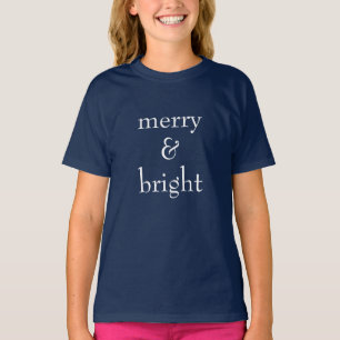 Camiseta Feriado de Natal para Felizes e Marinhos Brilhante