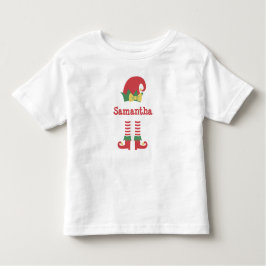 Camiseta Feriado de Natal Personalizado do Toddler Elf