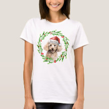 Feriado de Natal Poodle Santa Hat