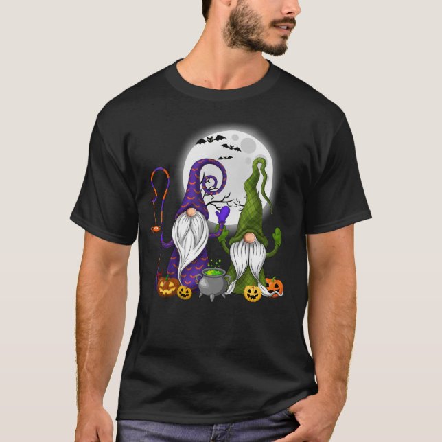 Camiseta Feriado de outono do Gnomo Witeen Pumpkin (Frente)