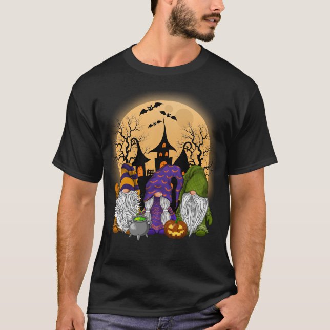 Camiseta Feriado de outono do Gnomo Witeen Pumpkin (Frente)
