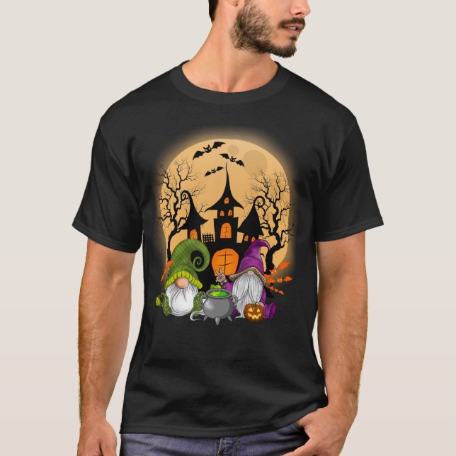 Camiseta Feriado de outono do Gnomo Witeen Pumpkin (Frente)