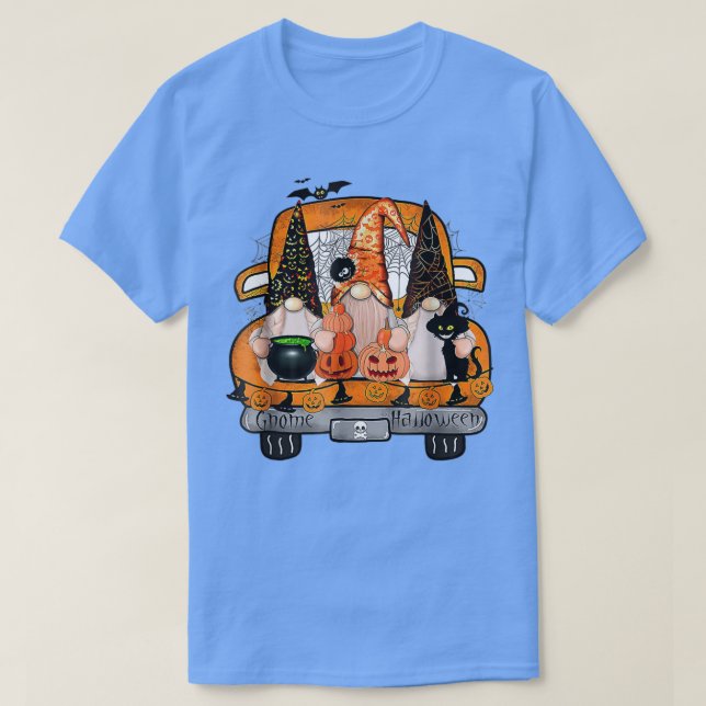 Camiseta Feriado de outono do Gnomo Witeen Pumpkin (Frente do Design)