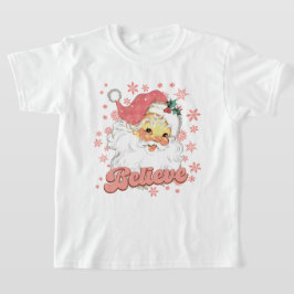 Camiseta Feriado de Papais noeis cor-de-rosa de Natal festi