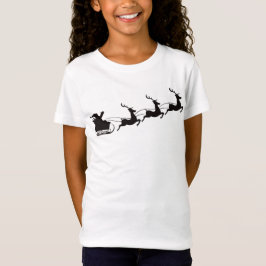 Camiseta Feriado de Papais noeis de Natal Sleigh e Reindeer