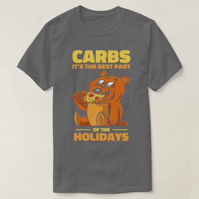 Camiseta Feriado de Urso de Natal Pizza rápida Comida Foodi (Frente do Design)